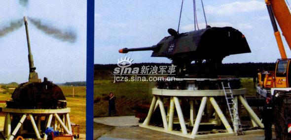 图文:在地面构建模拟的124战舰火炮基座