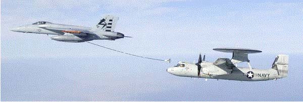 美海军试验老龄E-2C飞机空中加油能力(附图)