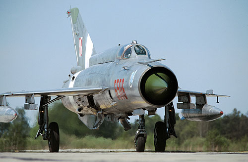 图文：波兰空军装备的米格-21型战斗机