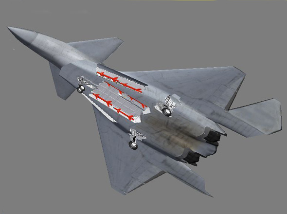 图文：歼-14采用武器机腹内置方案